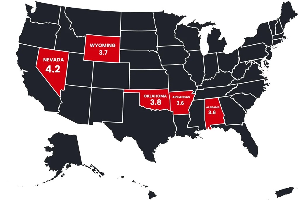 Top 5 States with the Highest Divorce Rates
